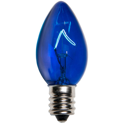 C7 Blue Triple Dipped Transparent Bulbs