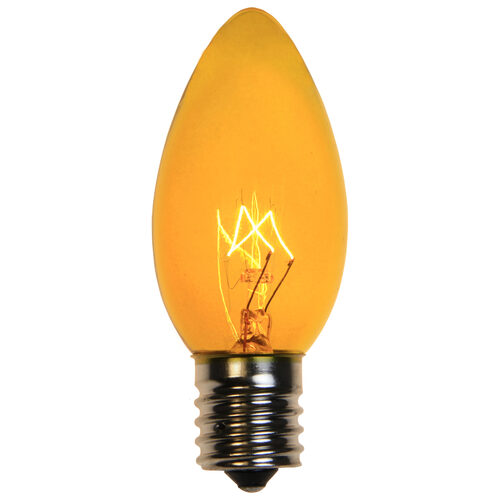 C9 Yellow Triple Dipped Transparent Bulbs
