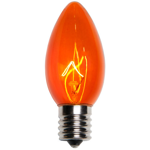 C9 Amber / Orange Triple Dipped Transparent Bulbs
