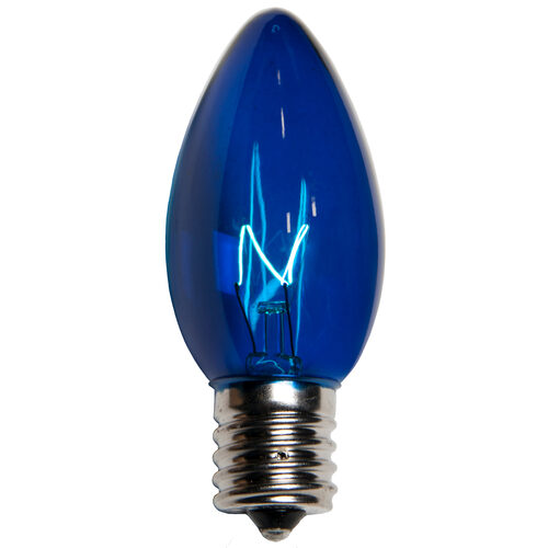 C9 Blue Triple Dipped Transparent Bulbs