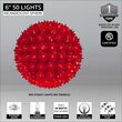 6" Red Starlight Sphere, 50 Lights