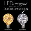 G80 Cool White LEDimagine TM Fairy Light Bulbs