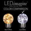 G50 Cool White LEDimagine TM Fairy Light Bulbs, E17 - Intermediate Base