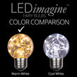 G50 Warm White LEDimagine TM Fairy Light Bulbs, E26 - Medium Base