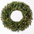 36" Douglas Fir Prelit Wreath, 100 Clear Mini Lights