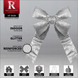 18" Silver Decorative 3D Glitter Bow