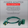 25 M5 Cool White Commercial LED Lights, Green Wire, 4" Spacing