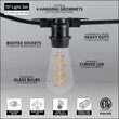 15' FlexFilament TM LED Patio String Light Set with 10 5W ST64 Edison Bulbs on Black Wire