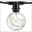 15' Warm White LEDimagine TM Patio String Light Set with 10 G95 Fairy Light Bulbs on Black Wire