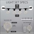 15' Warm White LEDimagine TM Patio String Light Set with 10 G95 Fairy Light Bulbs on Black Wire