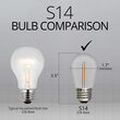 S14 Shatterproof Warm White Straight Filament LED Bulbs, 5 Pack