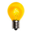 S11 Yellow Triple Dipped Transparent Bulbs, E17 - Intermediate Base