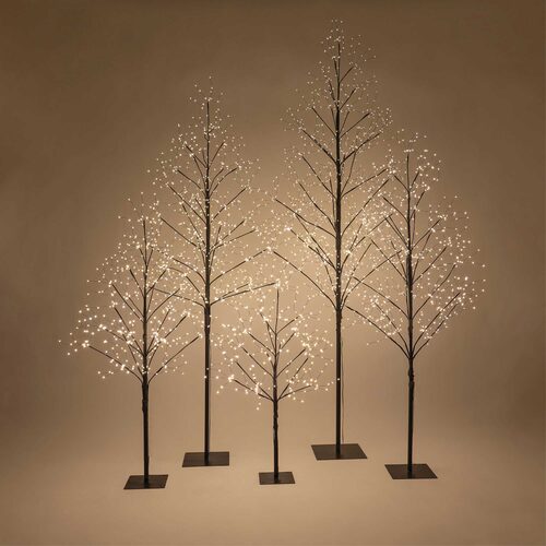 3' Black Fairy Light Tree, Warm White LED