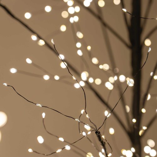 3' Black Fairy Light Tree, Warm White LED