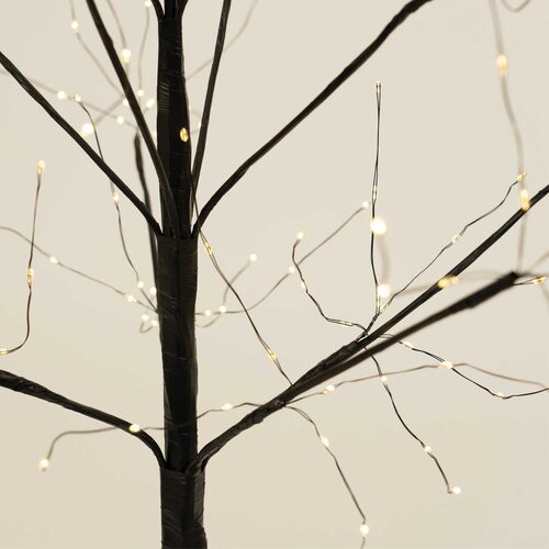 3' Black Fairy Light Tree, Warm White LED