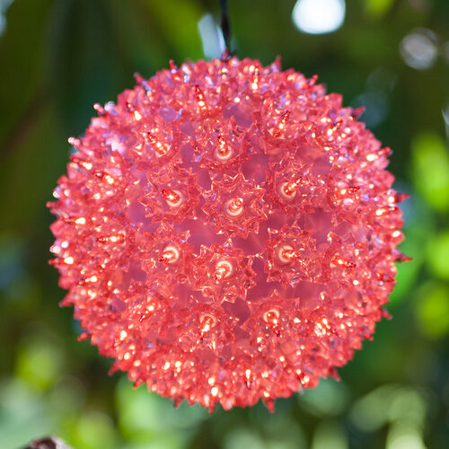 6" Pink T5 LED Starlight Sphere, 50 Lights