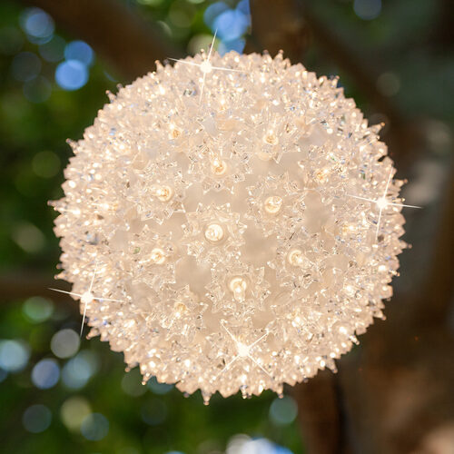 6" Warm White T5 LED Twinkle Starlight Sphere, 50 Lights