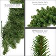 9' x 14" Sequoia Fir Prelit Commercial LED Holiday Garland, 100 Warm White SoftTwinkle Lights