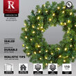 24" Commercial Oregon Fir Prelit Wreath, 50 Warm White LED 5mm Lights