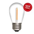 S14 Shatterproof Warm White Straight Filament LED Bulbs, 25-Pack