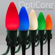C9 Multicolor Smooth OptiCore Christmas Pathway Lights, 25 Lights, 5 Inch PathPRO Stakes, 25'