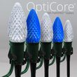 C9 Blue / Cool White OptiCore Christmas LED Pathway Lights, 50 Lights, 4.5 Inch Stakes, 50'