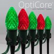 C7 Green / Red OptiCore Christmas LED Pathway Lights, 50 Lights, 4.5 Inch Stakes, 50'