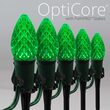 C7 Green OptiCore Christmas LED Pathway Lights, 25 Lights, 4.5 Inch Stakes, 25'