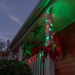 70 5mm Red, Green LED Christmas Lights, Green Wire, 4" Spacing