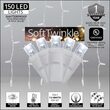 150 SoftTwinkle TM LED Curtain Lights, 66" Drops, 150 Cool White Lights, White Wire