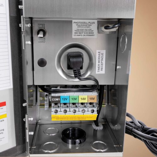 4-Output 150W Stainless Steel Low Voltage Landscape Lighting Transformer