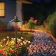 24" Magnolia Classic Path Light, 7" Hat, Antique Bronze