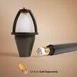 24" Carolina Two-Tier Path Light, 8" Hat, Antique Bronze