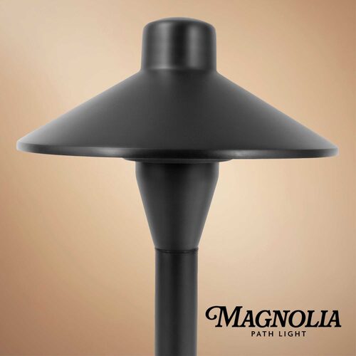 24" Magnolia Classic Path Light, 7" Hat, Black