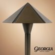 24" Georgia Parasol Path Light, 8" Hat, Antique Bronze