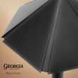 24" Georgia Parasol Path Light, 8" Hat, Black