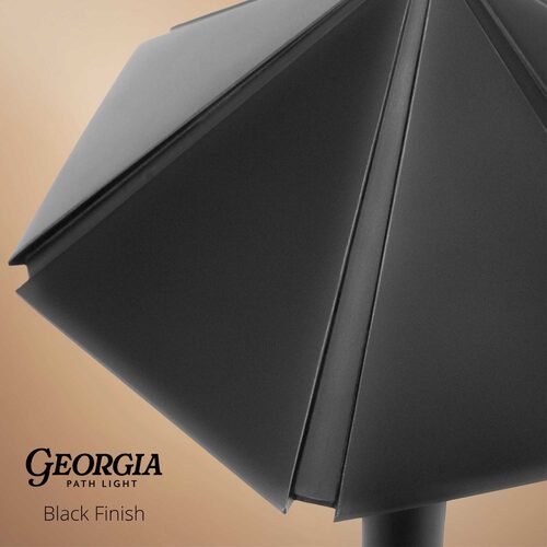 24" Georgia Parasol Path Light, 8" Hat, Black