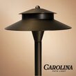 24" Carolina Two-Tier Path Light, 8" Hat, Antique Bronze