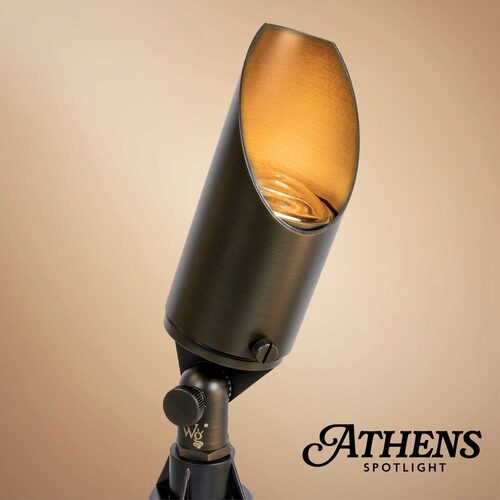 Athens Low Voltage Landscape Lighting Outdoor Spotlight, Antique Bronze