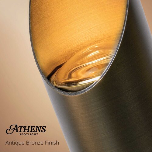 Athens Low Voltage Landscape Lighting Outdoor Spotlight, Antique Bronze