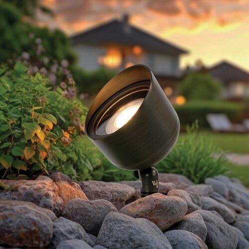 Scout Low Voltage Landscape Lighting Outdoor Spotlight, Antique Bronze