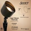 Scout Low Voltage Landscape Lighting Outdoor Spotlight, Antique Bronze