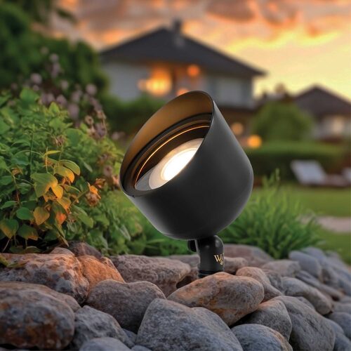 Scout Low Voltage Landscape Lighting Outdoor Spotlight, Black