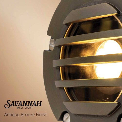 4.75" Savannah Landscape Well Light with Gravel Guard, Antique Bronze