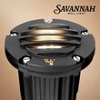 4.75" Savannah Landscape Well Light with Gravel Guard, Black