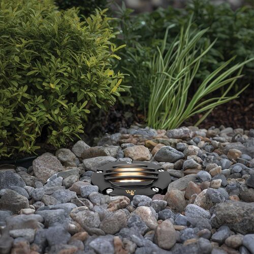 4.75" Savannah Landscape Well Light with Gravel Guard, Black