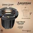 4.75" Savannah Landscape Well Light with Gravel Guard, Black