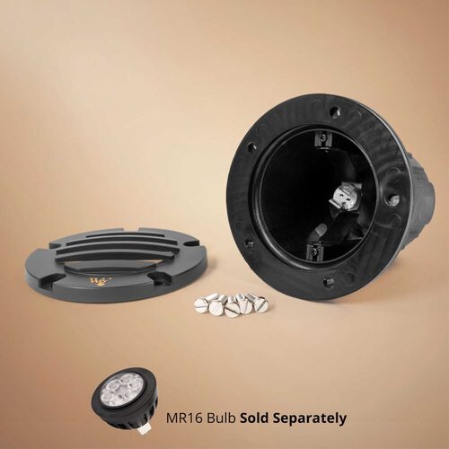 4.75" Savannah Landscape Well Light with Gravel Guard, Black