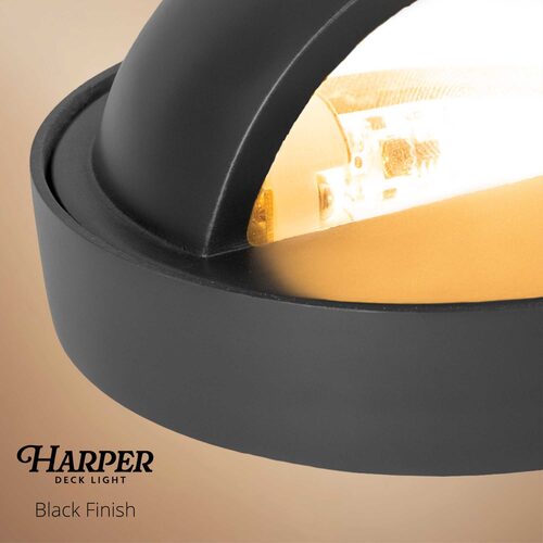 Harper Low Voltage Landscape Lighting Deck Light, Black