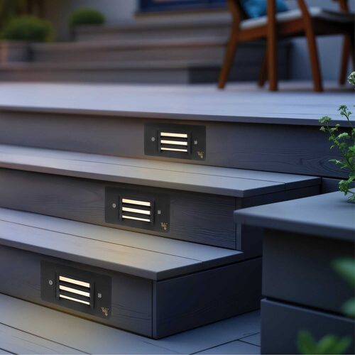 2W 240-Lumen Walker External Step Light, Black